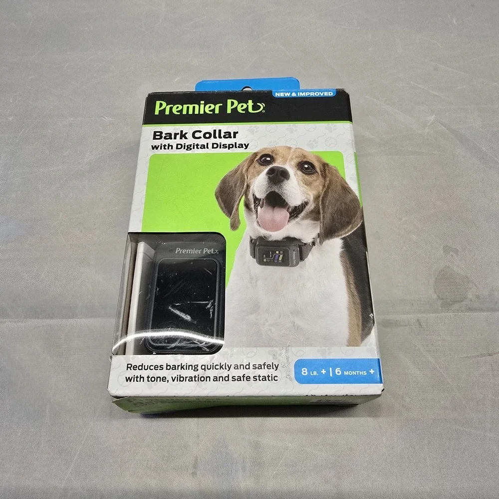 Premier Pet Bark Collar with Digital Display 8+ Lbs 6+‎ Months NEW